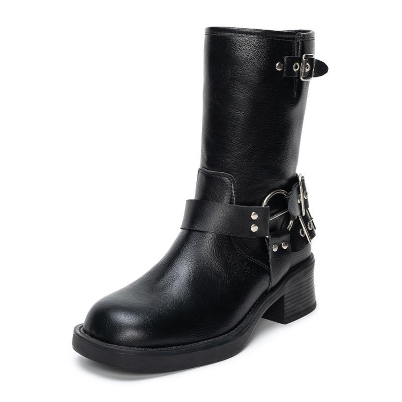 Stiefeletten & Boots |  Damen Biker Boots Schuhe Damen